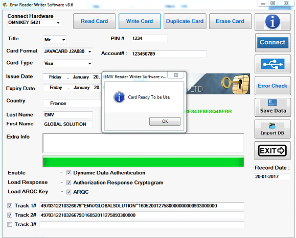 Developer x1 credit card chip writer software download